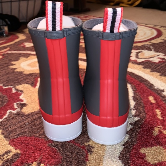 Brand New Hunter Boots SZ 7 Stratus Flare in Gray/Pink - Picture 6 of 7